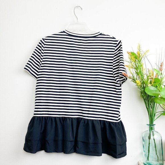 🦋 KATE SPADE BROOME STREET Flounce Tee Stripe XL - Picture 6 of 6